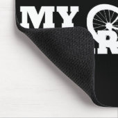 Fietsen is mijn pensioenplan muismat (Hoek)