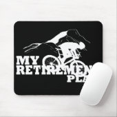 Fietsen is mijn pensioenplan muismat (Met muis)