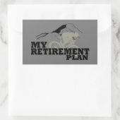 Fietsen is mijn pensioenplan rechthoekige sticker (Tas)