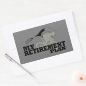 Fietsen is mijn pensioenplan rechthoekige sticker (Envelop)