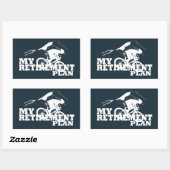 fietsen is mijn pensioenplan rechthoekige sticker (Vel)