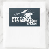 fietsen is mijn pensioenplan rechthoekige sticker (Tas)