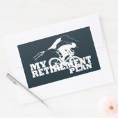 fietsen is mijn pensioenplan rechthoekige sticker (Envelop)