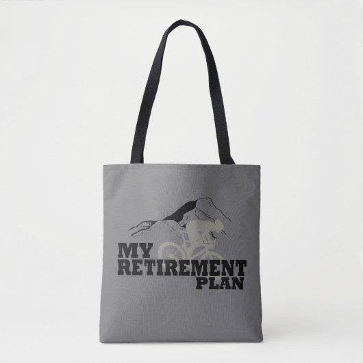 fietsen is mijn pensioenplan tote bag (Voorkant)