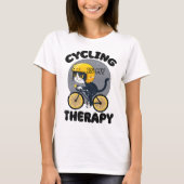 Fietsen is mijn therapie grappige fietser t-shirt (Voorkant)