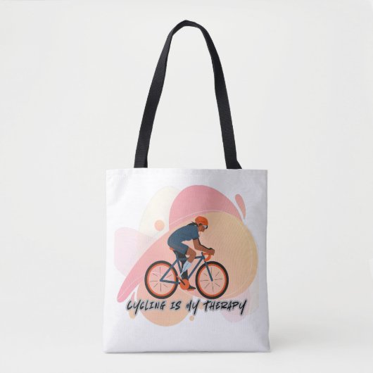 Fietsen is mijn therapie - Ride Your Peace Tote Bag (Voorkant)