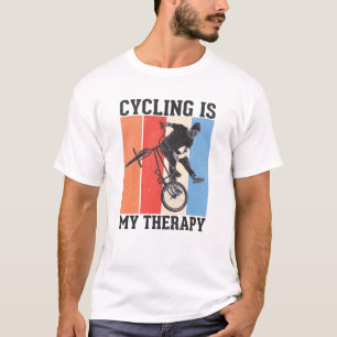 Fietsen is mijn therapie t-shirt
