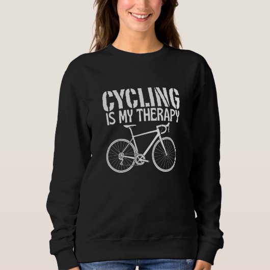 fietsen is mijn therapie trui (Voorkant)