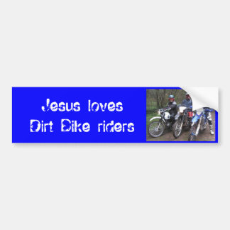 Fietsen, Jezus houdt van Trail Bike-berijders Bumpersticker