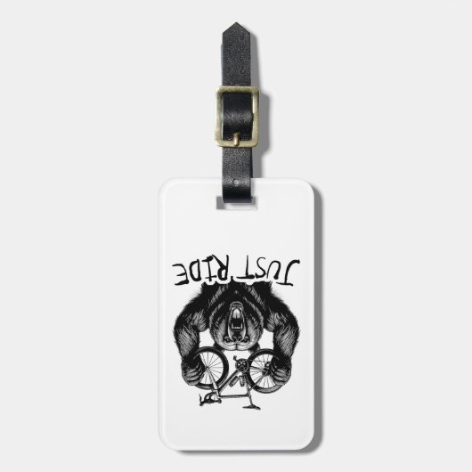 Fietsen Just Ride Beer Bagagelabel (Voorkant verticaal)