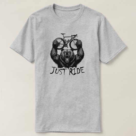 Fietsen Just Ride Beer T-shirt (Design voorkant)