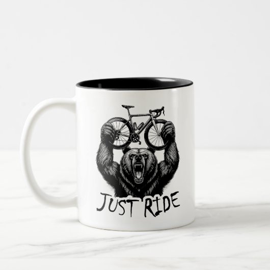 Fietsen Just Ride Beer Tweekleurige Koffiemok (Links)