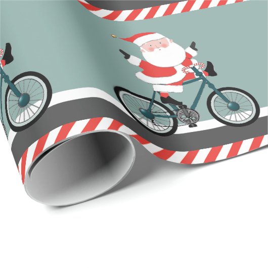 Fietsen Kerst Wrapping Papier (Rol Hoek)