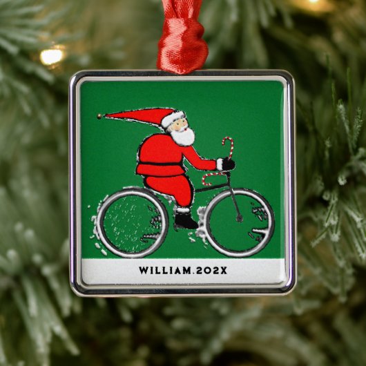 Fietsen Kerstmis Collectible Metalen Ornament (Boom)