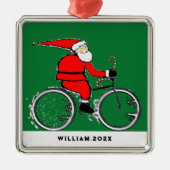 Fietsen Kerstmis Collectible Metalen Ornament (Voorkant)