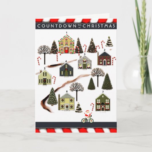 Fietsen Kerstvakantie Kaart (Voorkant)