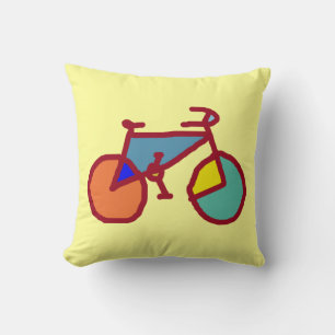 fietsen ~ kleurrijke fiets kussen