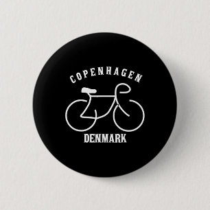 Fietsen Kopenhagen Denemarken Grafisch  Ronde Button 5,7 Cm