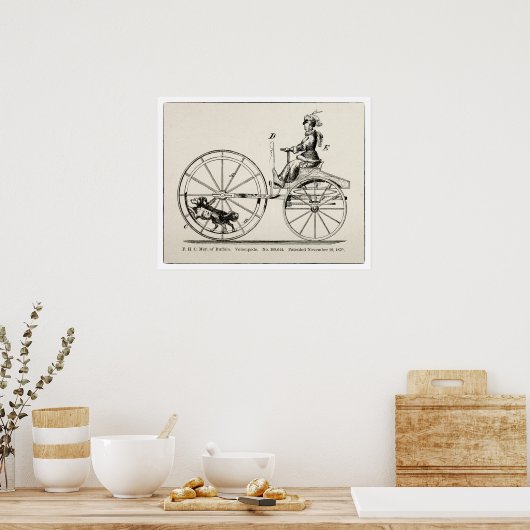 Fietsen Kunst, Energie en Beweging Print (Keuken)