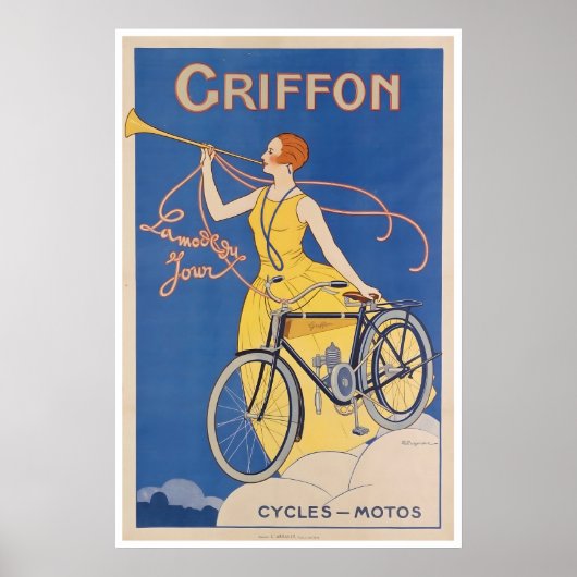Fietsen Kunst Griffon Cycles Poster Fietsen (Voorkant)