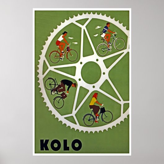 Fietsen Kunst Kolo Fietsen Poster Weg Fiets (Voorkant)