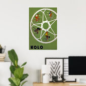 Fietsen Kunst Kolo Fietsen Poster Weg Fiets (Thuiskantoor)