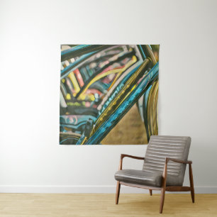 Fietsen kunstwerk wandkleed
