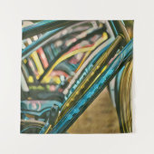 Fietsen kunstwerk wandkleed (Voorkant)