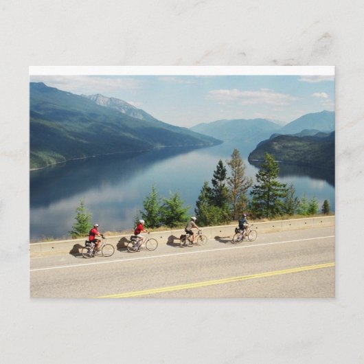Fietsen langs 6 uur - Slocan Lk - British Columbia Briefkaart (Voorkant)