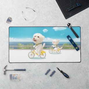 Fietsen langs de zee: Lachende Bichon & Bao Bao Ku Bureaumat