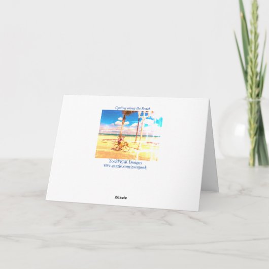 Fietsen langs het strand kaart (Achterkant)