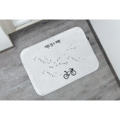 Fietsen Leven, gratis als een vogel aanpasbaar Badmat