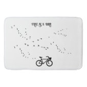Fietsen Leven, gratis als een vogel aanpasbaar Badmat (Voorkant)