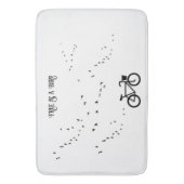 Fietsen Leven, gratis als een vogel aanpasbaar Badmat (Voorkant Verticaal)