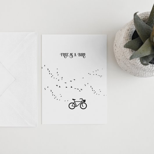 Fietsen Leven, gratis als een vogel aanpasbaar Briefkaart