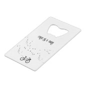 Fietsen Leven, gratis als een vogel aanpasbaar Creditkaart Flessenopener (Achterkant Gekanteld)