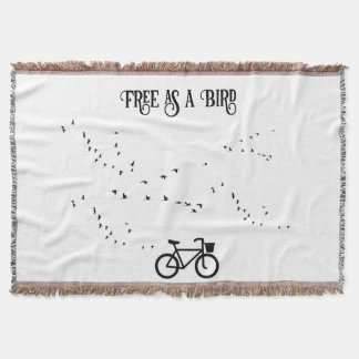 Fietsen Leven, gratis als een vogel aanpasbaar Deken