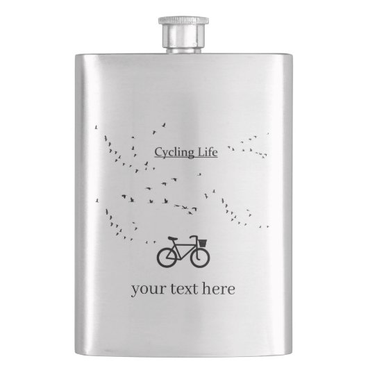 Fietsen Leven, gratis als een vogel aanpasbaar Flacon (Voorkant)
