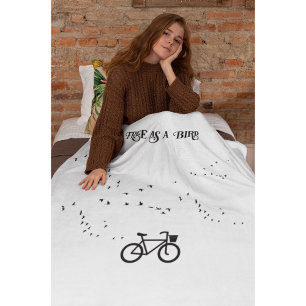 Fietsen Leven, gratis als een vogel aanpasbaar Fleece Deken