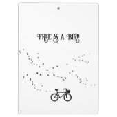 Fietsen Leven, gratis als een vogel aanpasbaar Klembord (Achterkant)