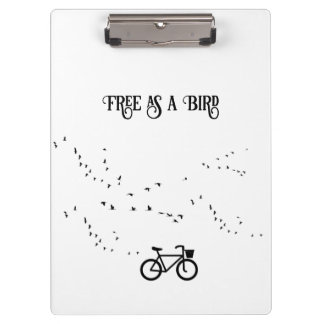 Fietsen Leven, gratis als een vogel aanpasbaar Klembord