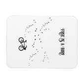 Fietsen Leven, gratis als een vogel aanpasbaar Magneet (Horizontaal)