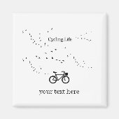 Fietsen Leven, gratis als een vogel aanpasbaar Magneet (Voorkant)