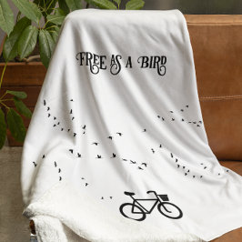 Fietsen Leven, gratis als een vogel aanpasbaar Sherpa Deken