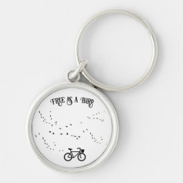 Fietsen Leven, gratis als een vogel aanpasbaar Sleutelhanger