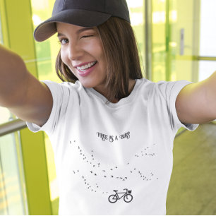 Fietsen Leven, gratis als een vogel aanpasbaar T-shirt