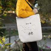 Fietsen Leven, gratis als een vogel aanpasbaar Tote Bag