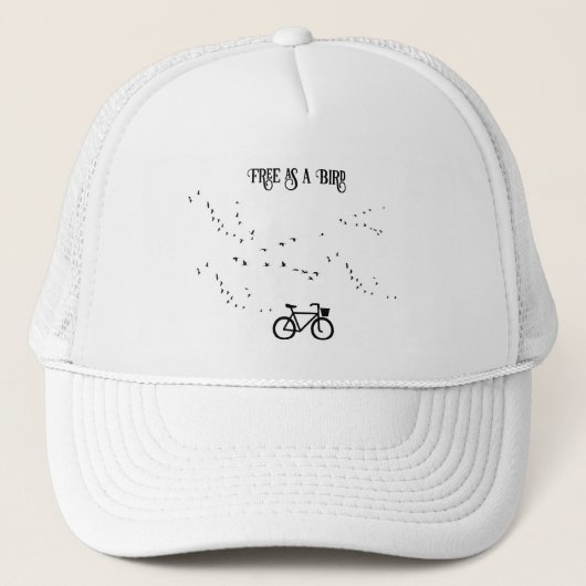 Fietsen Leven, gratis als een vogel aanpasbaar Trucker Pet (Voorkant)