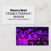 Fietsen; Levendig Violet Blauw en Magenta Visitekaartje (Voorkant / Achterkant)