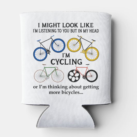 Fietsen lijkt het alsof ik naar je luister blikjeskoeler (Achterkant)